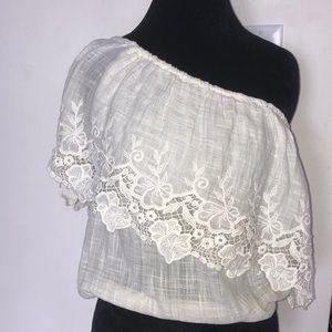 O’Neill lace one shoulder top
